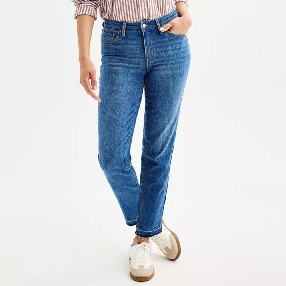 Sonoma Mid Rise Slim Ankle Stretch Jeans Pants